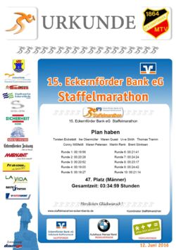 »Plan haben« Läufer beim Eckernförder Staffelmarathon 2016